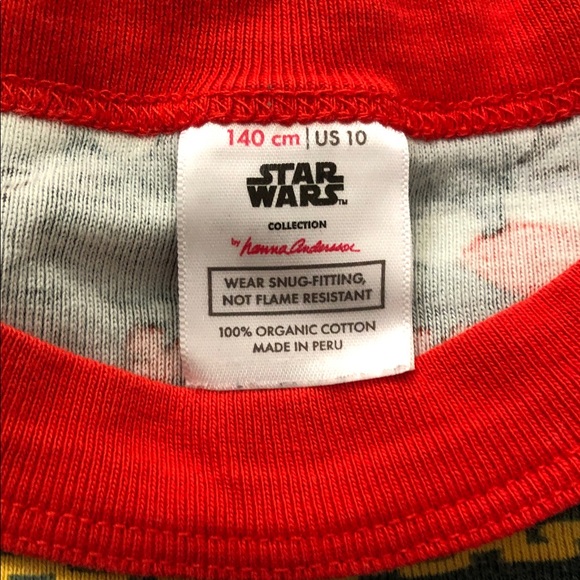 Star Wars Kids Pajama Set by Hanna Andersson size 10 - Green and Red - Picture 2 of 9
